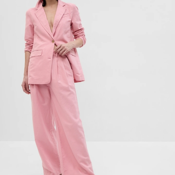 Linen-Cotton Pleated Pants - Picture 1 of 4